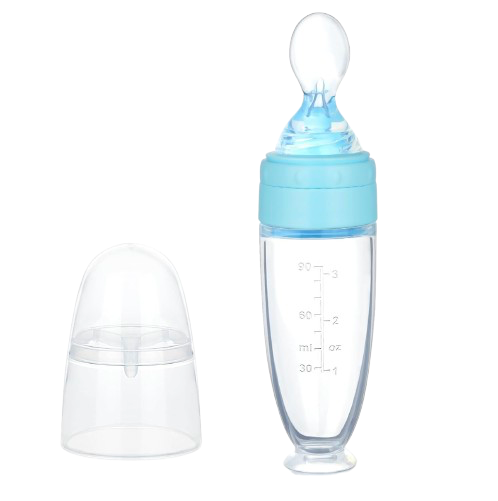 Botella para bebe con cuchara